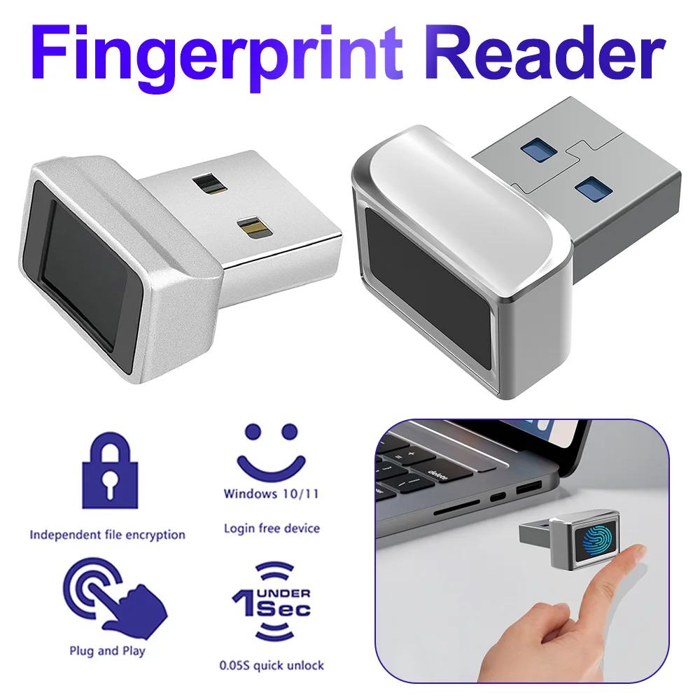 

2023 Новый USB-модуль считывания отпечатков пальцев для Windows7 10 11 Здравствуйте биометрический сканер навесной замок для ноутбуков ПК