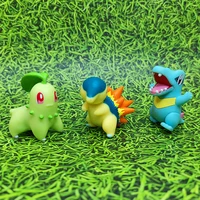 poekmon chikorita cyndaquil totodile action figure model toy movie tv pvc collect ornaments