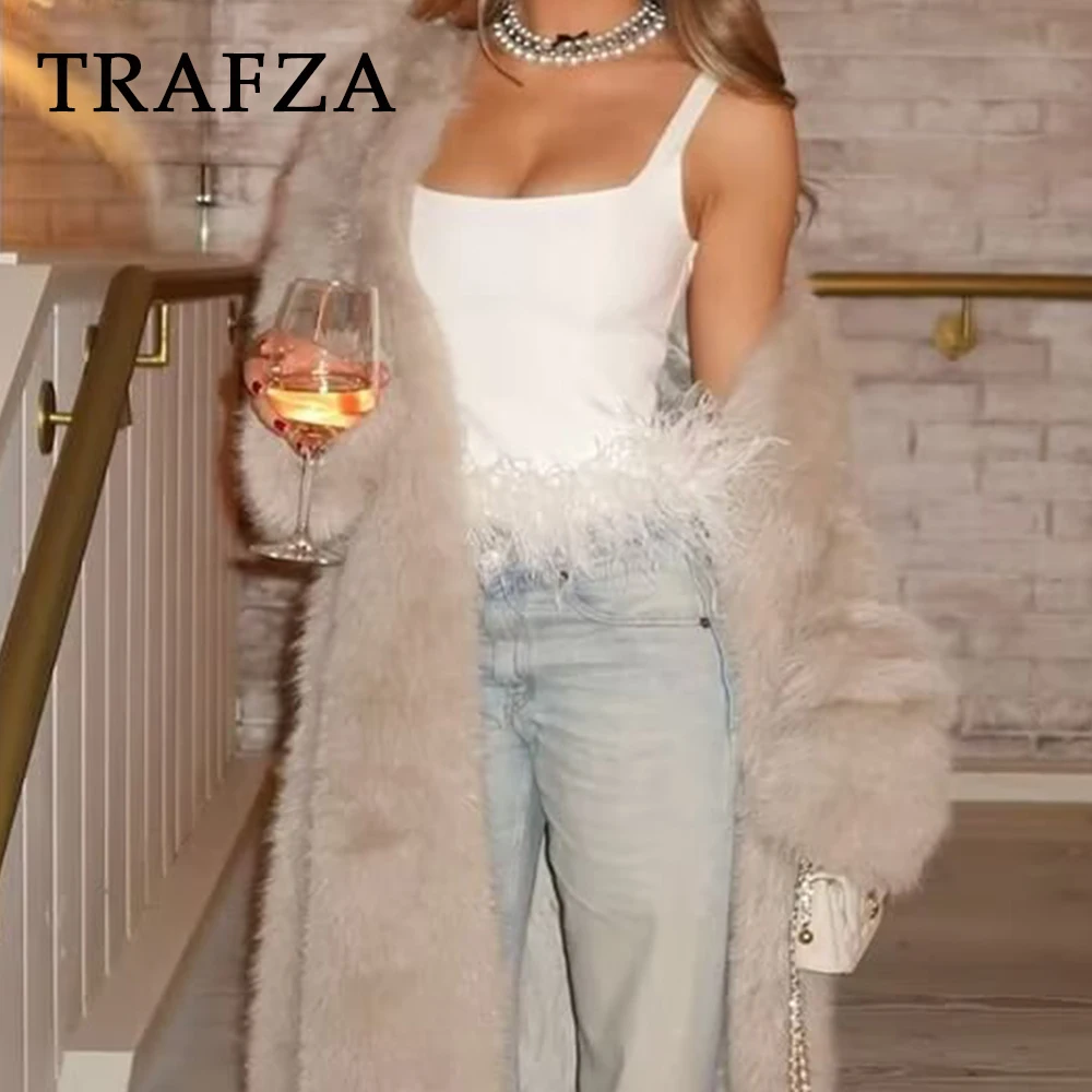 TRAFZA Шикарные однотонные белые топы с квадратным вырезом и кисточками модные 2024 Y2K
