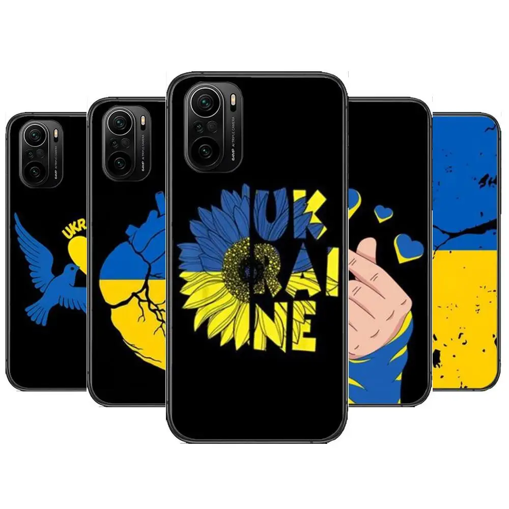 

Ukraine Flag Phone Case For xiaomi redmi POCO F1 F2 F3 X3 Pro M3 9C 10T Lite NFC Black Cover Silicone Back Prett mi 10 ultra cov