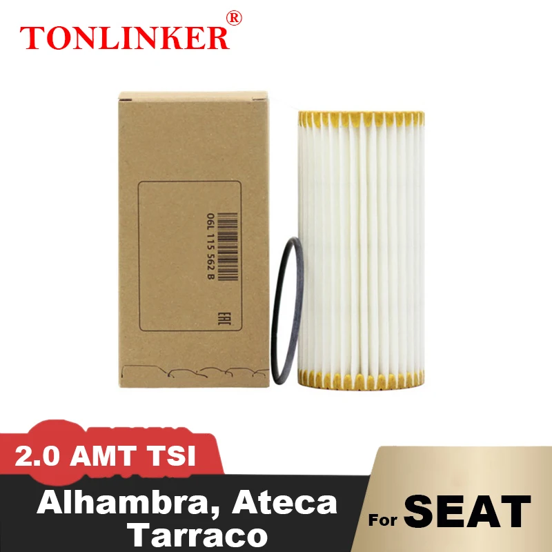 

TONLINKER Oil Filter 06L115562B For SEAT Alhambra Ateca Tarraco 2.0 AMT TSI 06L115466C 2016-2019 2020 2021 2022- Car Accessories