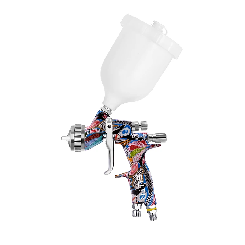 Новый стиль, мультяшный аэрограф, насадка из нержавеющей стали 1,3 мм, емкость 20,29 унции, форма чашки и тонкое распыление краски