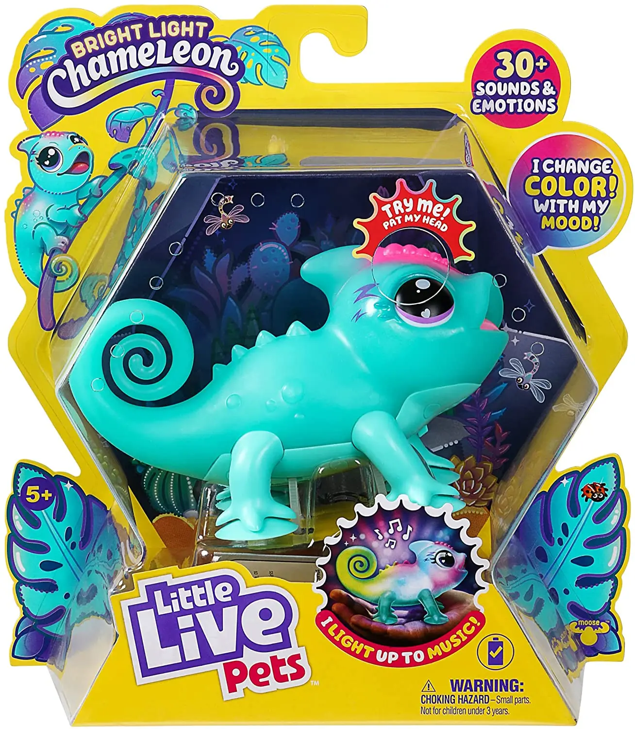 Original Little Live Pets Bright Light Chameleon Interactive Toys for Kids Electronic Pets Musical Toys Talking Educational Toys