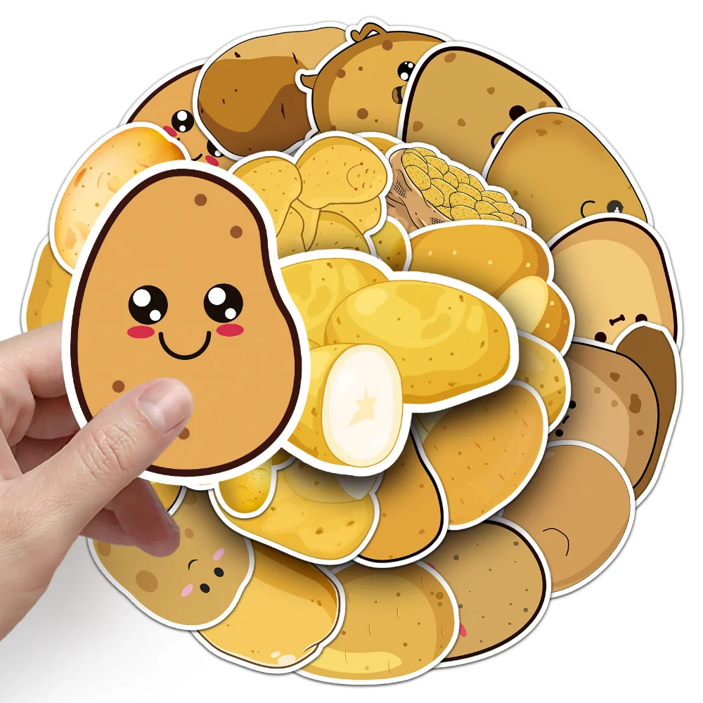 

10/50PCS Cute Potato Cartoon Stickers For Motorcycles Luggage Computer Laptop Gift Car Phone Water bottle Notebook