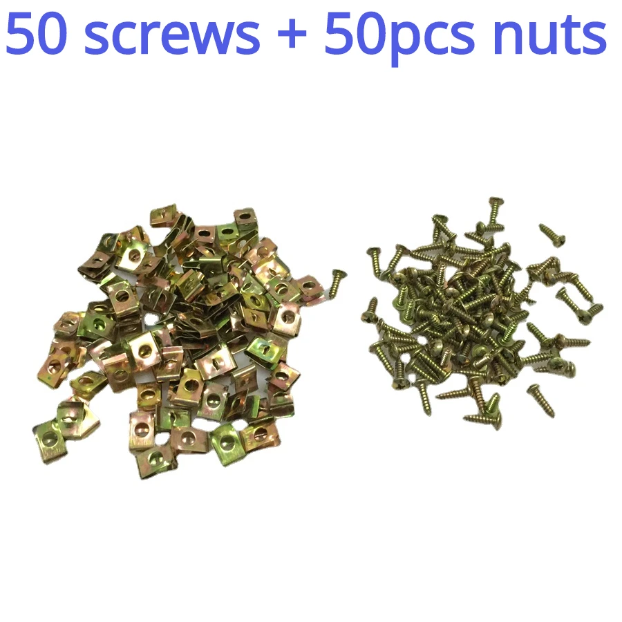 

100pcs Motorcycle Accessories Scooter Screws Self-tapping Screws Self-tapping Clip Clip Locking Plate Screw Card