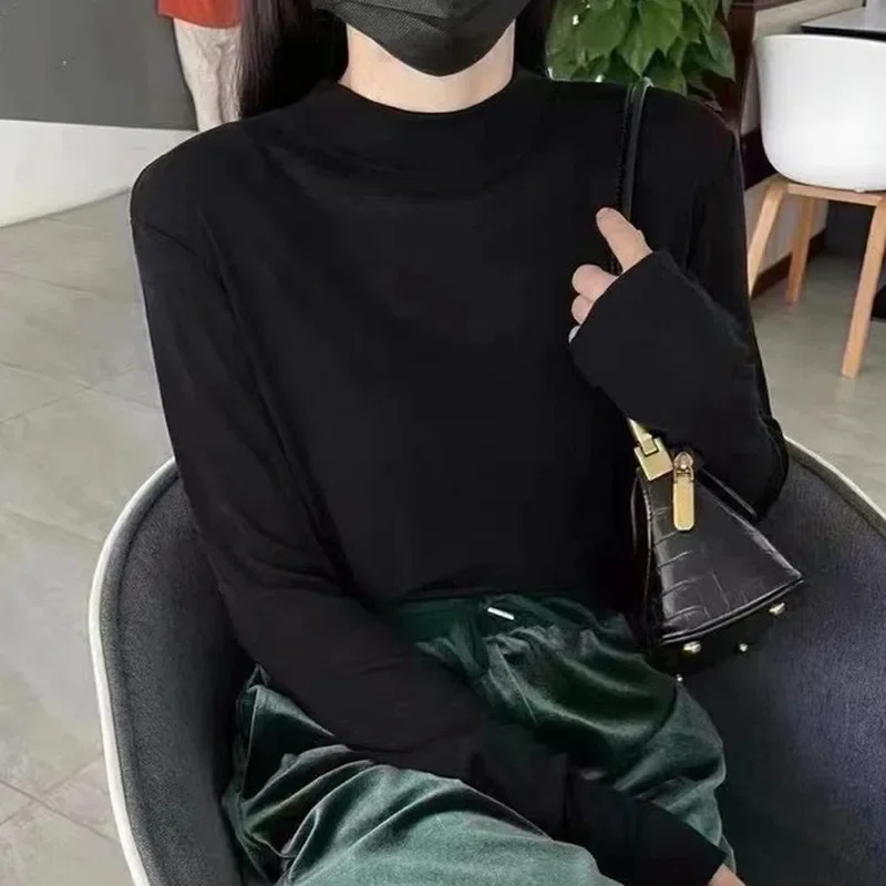 Стильная внутренняя женская трикотажная футболка с базовым слоем новинка 2024