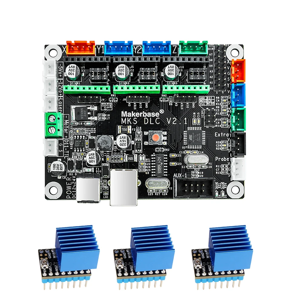 

MKS DLC V2.1 Control Board GRBL OFFLINE Laser CNC Engraving Components Machine Controller Arduino UNO R3 Expansion plate3 aixs