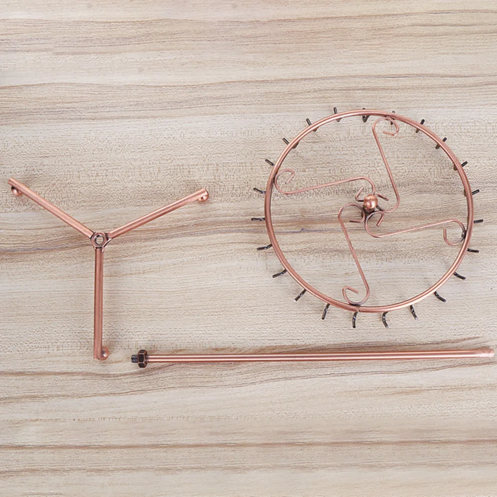 Dangly Earrings Jewelry Display Rack Iron Art Plating Metal Holder Earing Necklace Stoage Rack Round Base Table Detachable