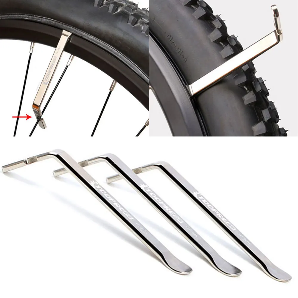 

3PCS Cycling Tire Lever Pry Up Tool Mountain Bicycle Type Metal Pry Bar Stainless Steel Bike Wheel Remover Repair Tools ciclismo