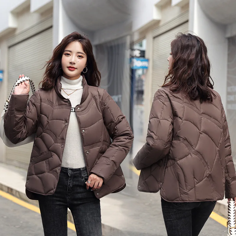 

2022 New Winter Stand Collar Cotton-padded Coat Women kt005