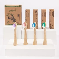 4pcs eco friendly soft bristle biodegradable replacement electric toothbrush heads for phillps sonicare