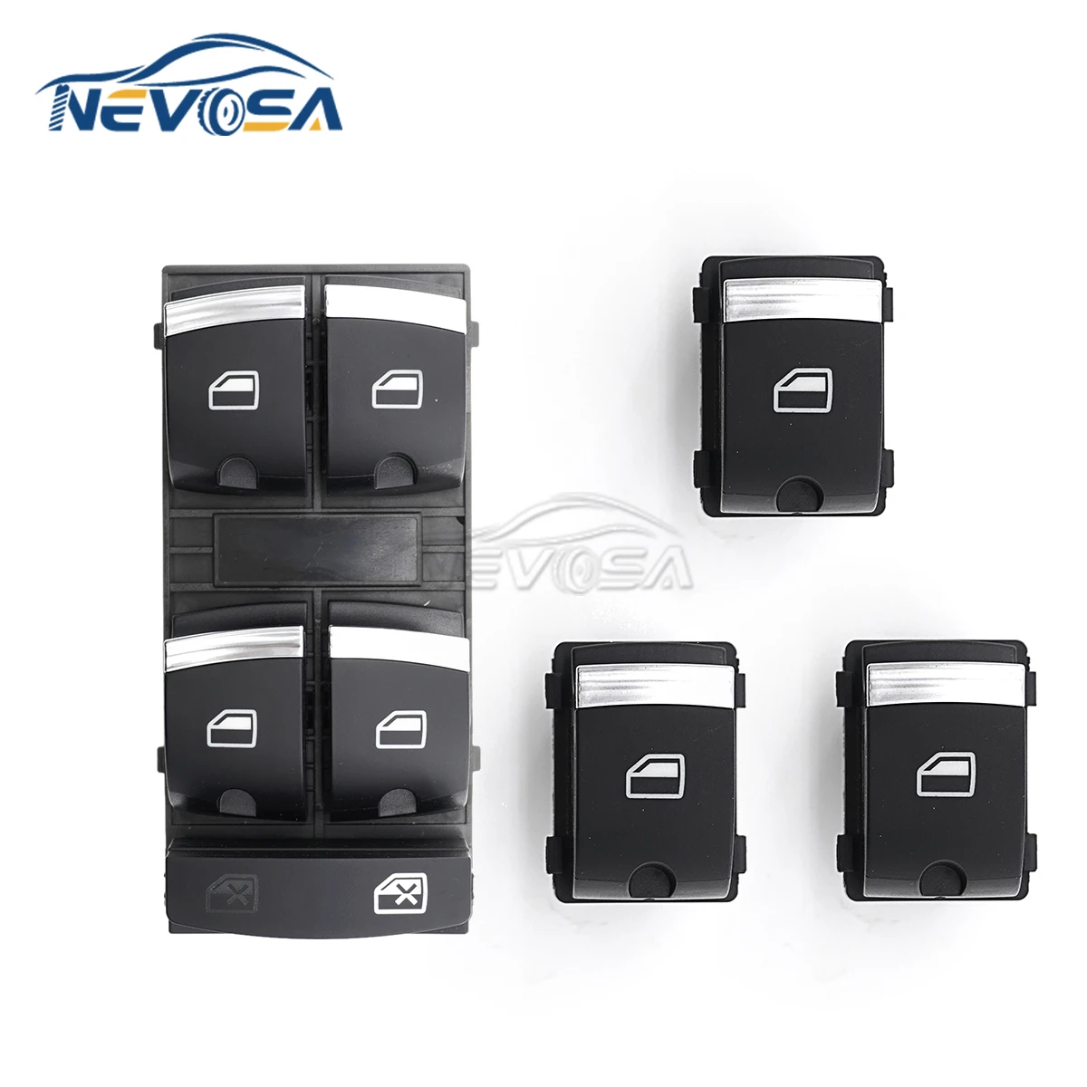 

Автомобильный Электрический переключатель стеклоподъемника evosa для Audi A3 A4 S4 RS4 A6 S6 RS6 Q7 8P1 8PA 4F0959851H 4F0959855B