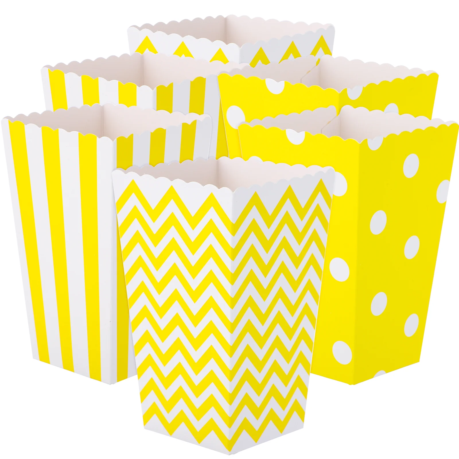 

48pcs Movie Theater Party Prints Pattern Snacks Popcorn Paper Serving Cups Paper Popcorn Box