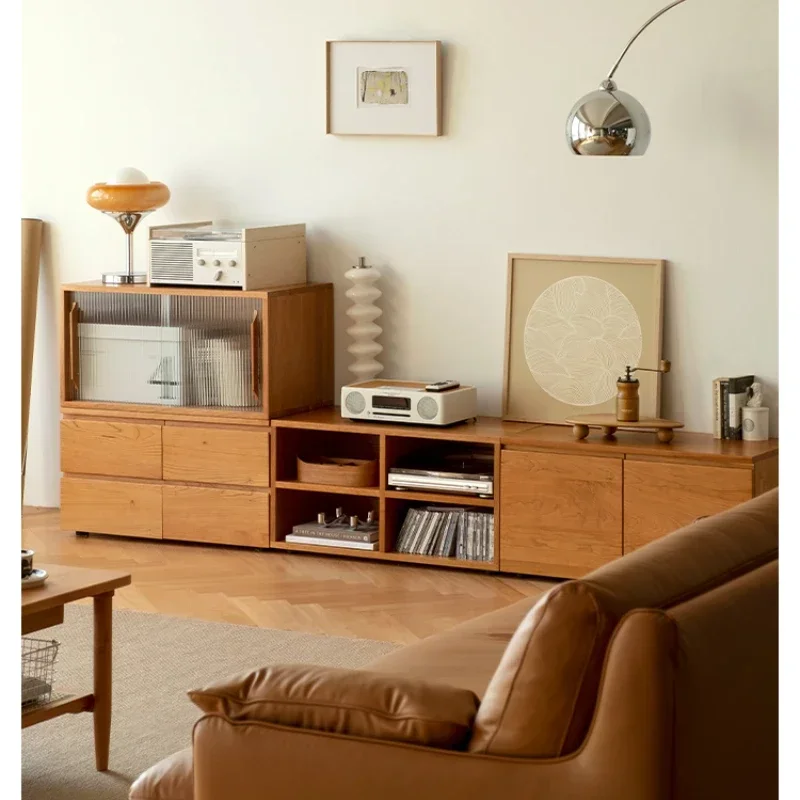 Ящики для хранения подставка телевизора шкаф гостиной деревянная домашняя