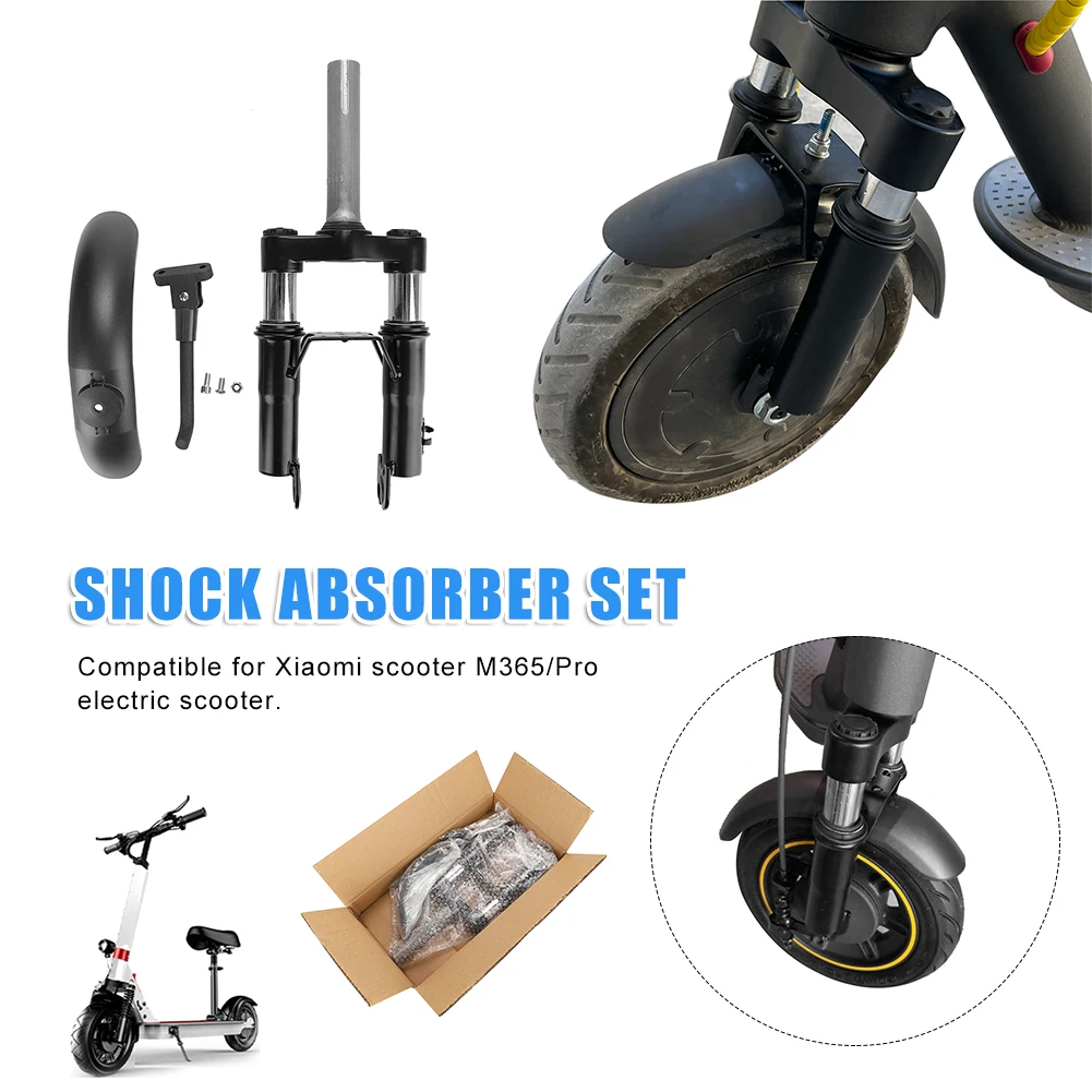 

Electric Scooter Suspension Front Fork Shock Absorber with Kickstand Mudguard for Xiaomi M365/Pro Electric Scooter Accessories