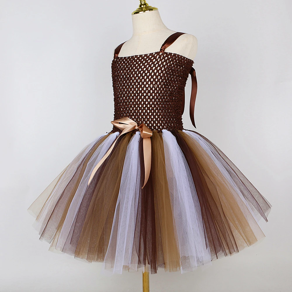 Платья джунглей Anmals для девочек рождественские костюмы на Хэллоуин с манжетами