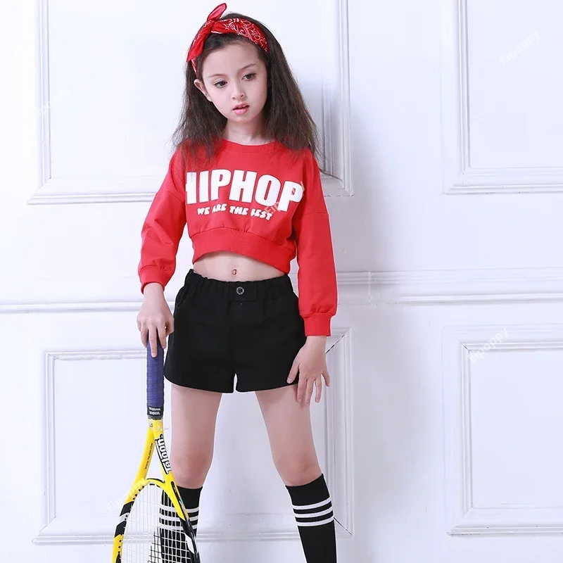 Детский костюм для танцев в стиле хип-хоп девочек