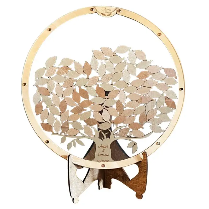 

Wood Wedding Guest Book Alternative Wood Round-Shaped Wedding Sign Book Round-Shaped Wood Guest Book Wedding Gifts