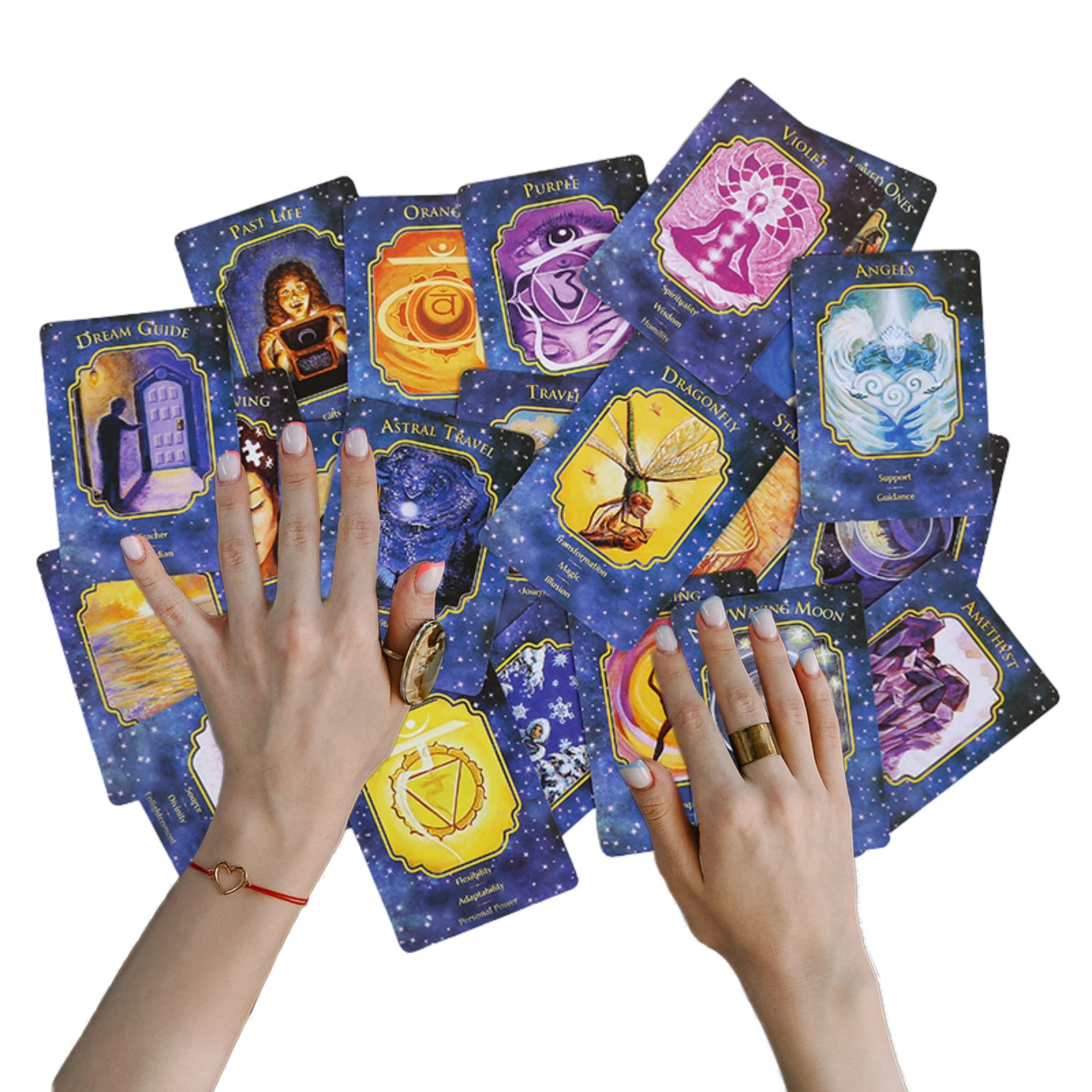 

Mysterious Angel Dream Oracle Cards Divination Fate Tarot Cards Deck Board Game Cards Divination Board Cards Party Games For