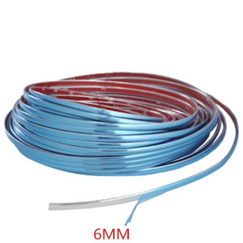 

1x Car Window Trim Decor Silver Chrome Strip Car Door Edge Bumper Switch Panel Headlight Front Grill Moulding Trim Decor 6mmX3m