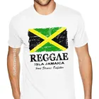 Мужская хлопковая футболка с круглым вырезом, с принтом в виде флага