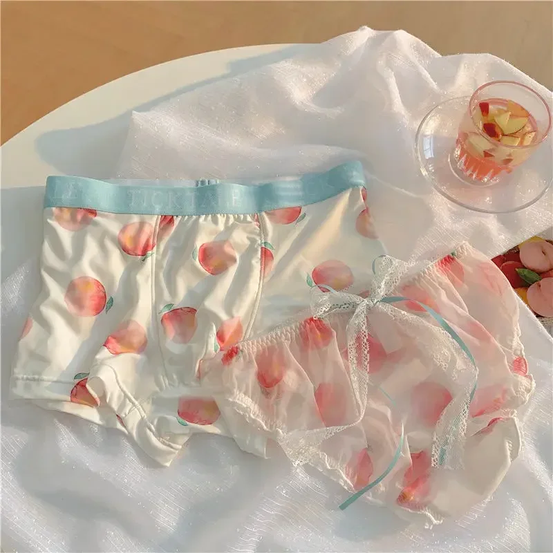 Нижнее белье для пар женские и мужские трусы-боксеры мальчиков девочек милые