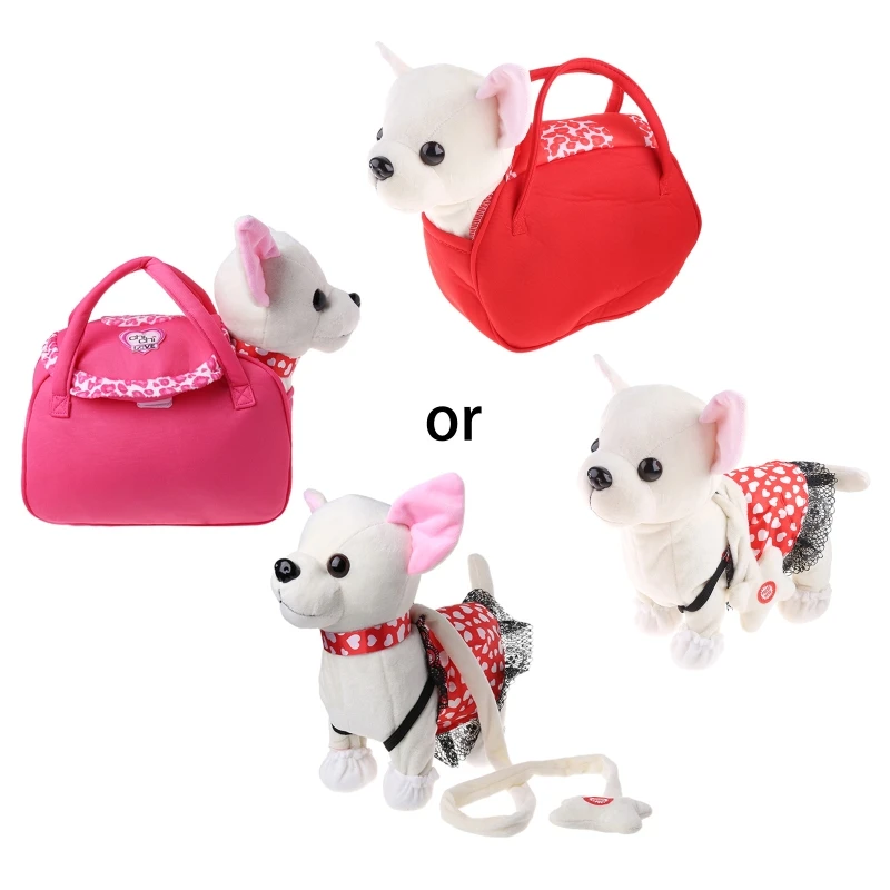 

Electronic Pet Robot Dog Zipper Walking Singing Interactive Toy With Bag for chi