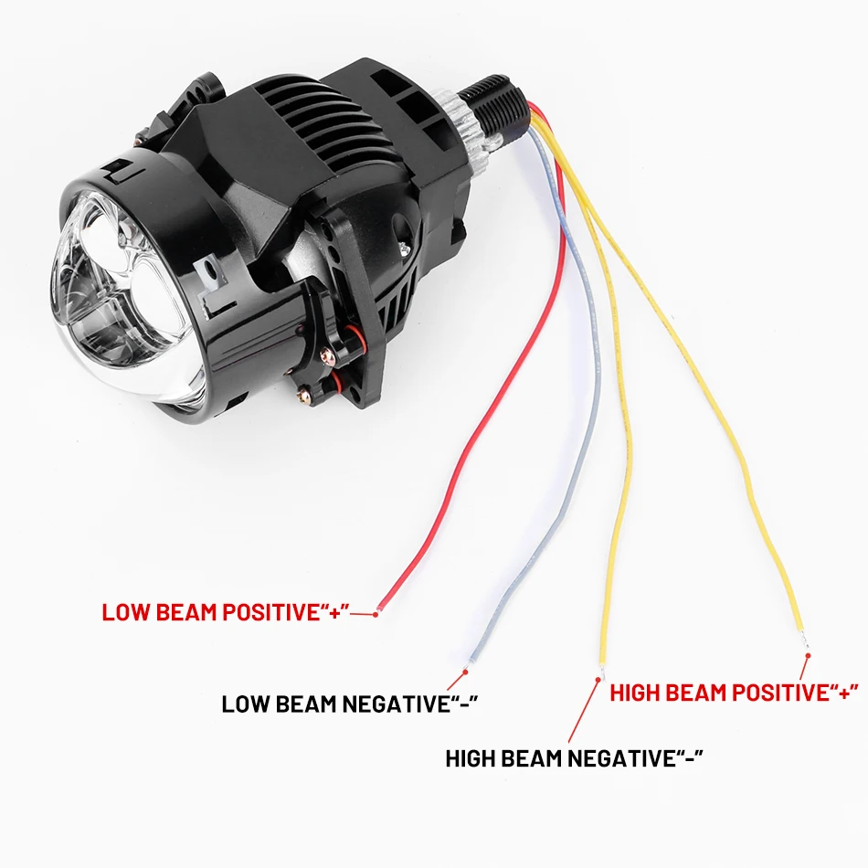 3 Inch 80W 6000K Bi-LED Projector Lenses Dual Hyperboloid Lens For Hella 3R H4 H7 9005/9006 Car Upgrade Retrofit Kits Turbo Fan images - 6