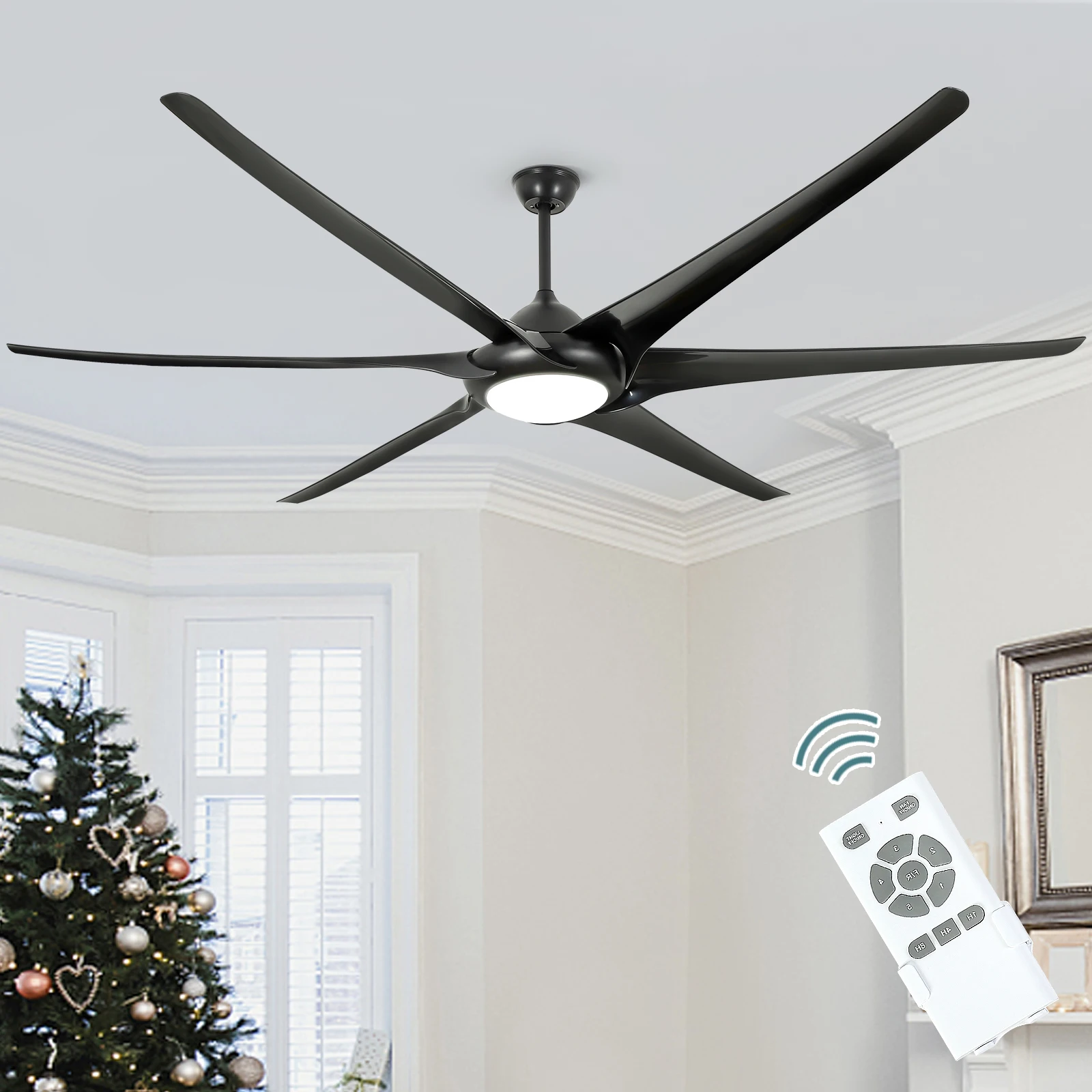 

Потолочные вентиляторы Depuley диагональю 100 дюйма, модель светильник s, большой черный потолочный вентилятор с дистанционным управлением, сов...