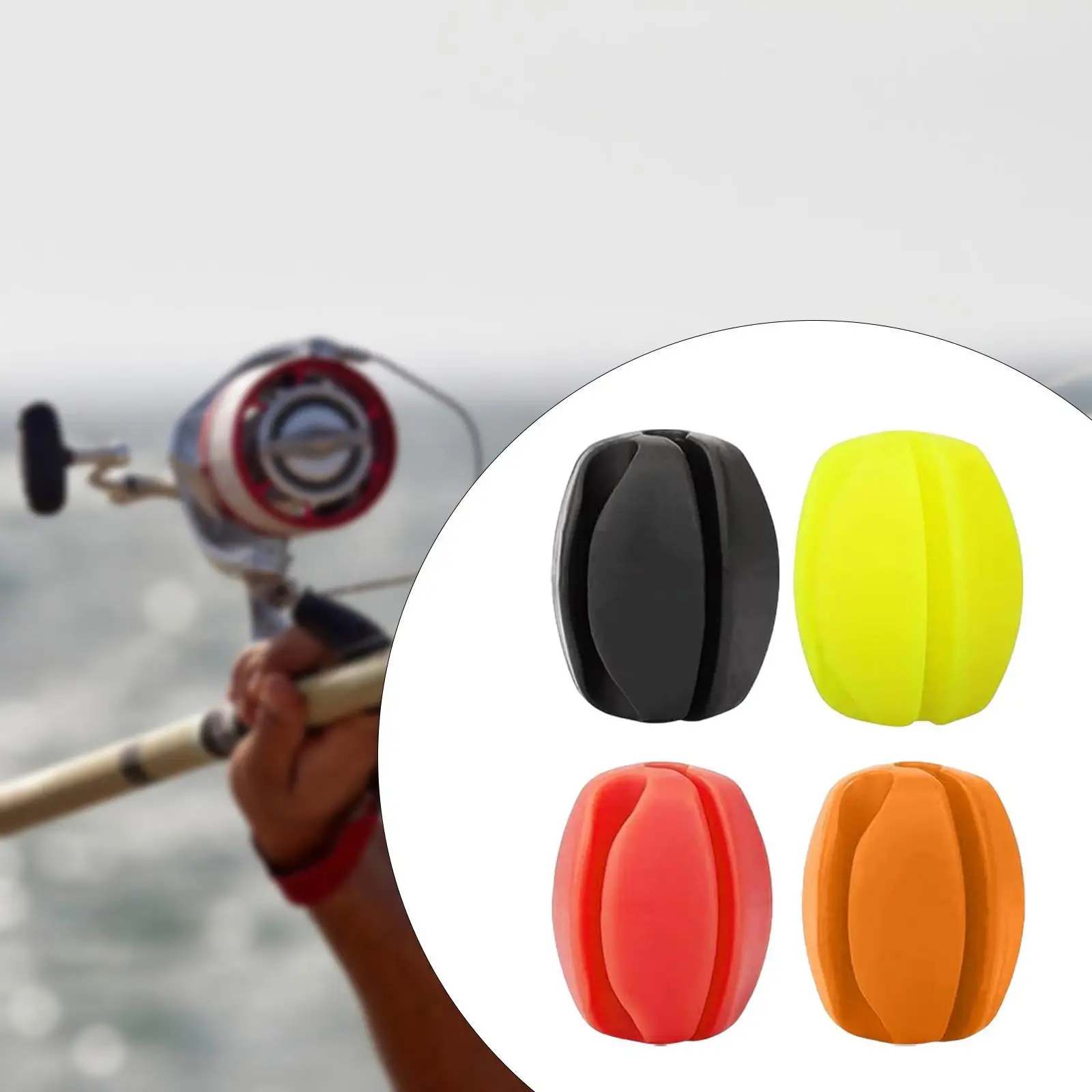 4x Fishing Rod Fixed Ball Fly Accessories Holder Straps