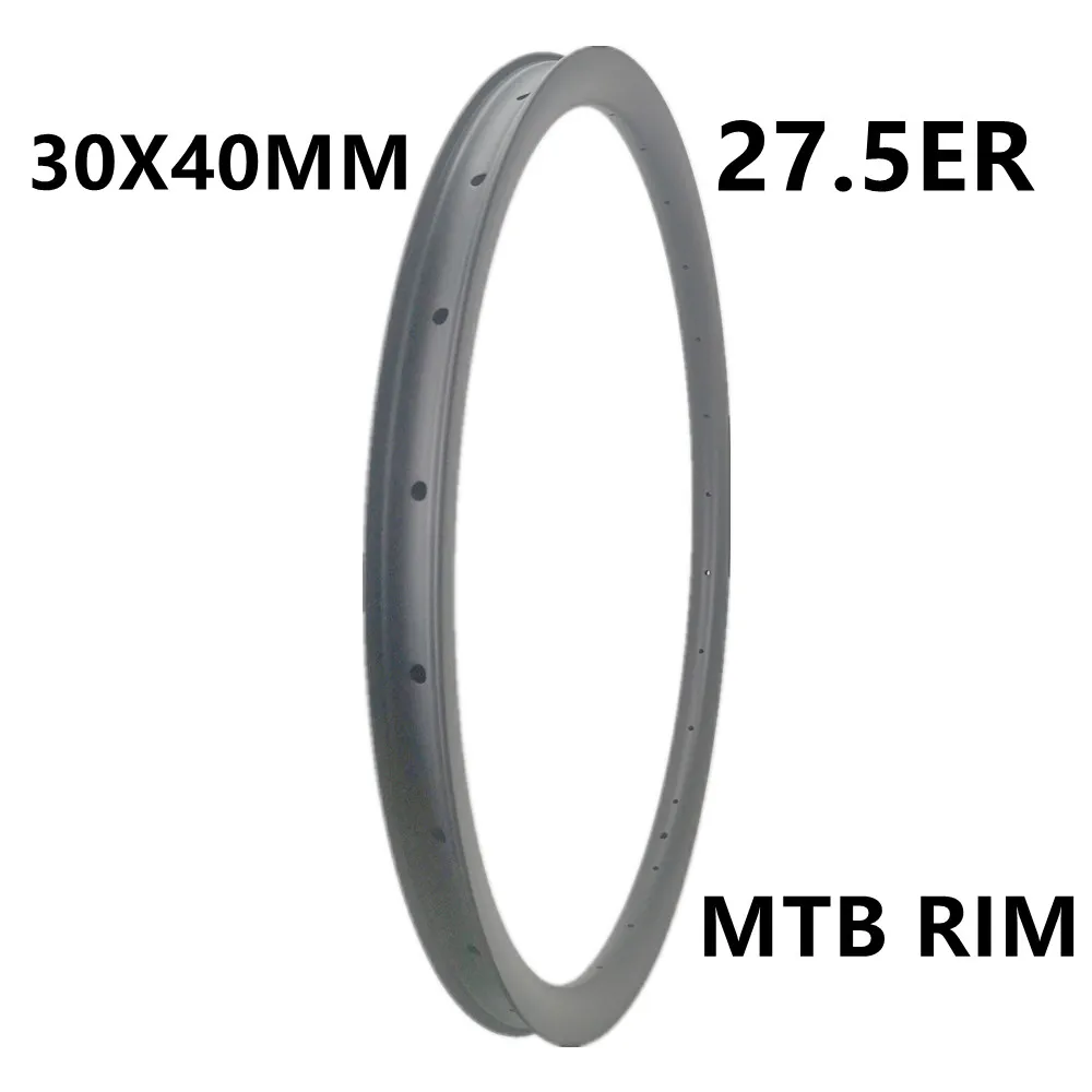 

27.5er 30x40mm AM MTB Bike Rim Tubeless Asymmetric 650B Bicycle Carbon MTB Rim