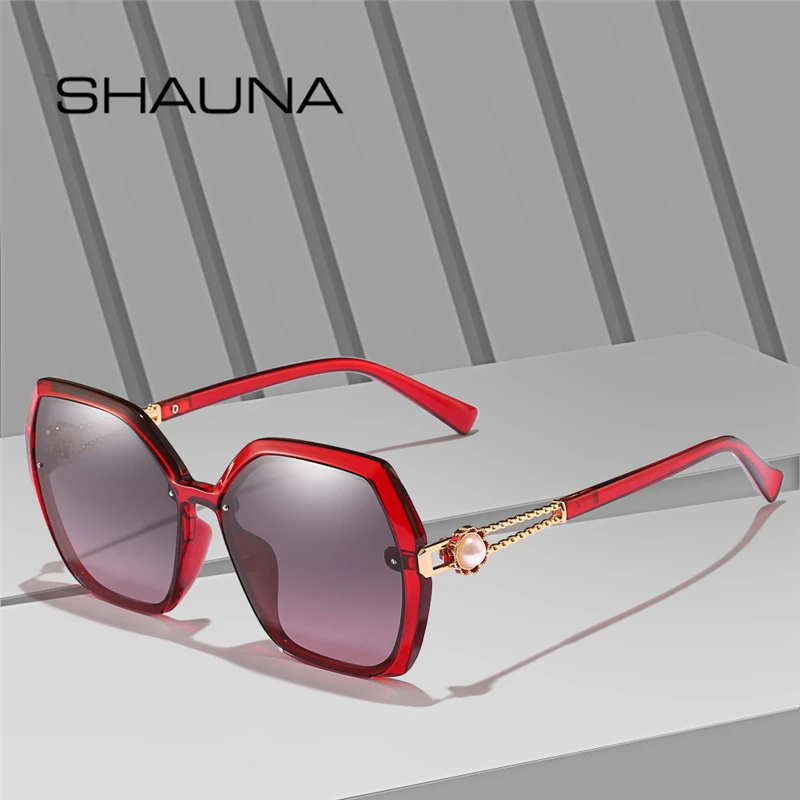 

SHAUNA 2020 New Arrival Fashion Women Polarized Sunglasses Ladies Classic Trending Oversized Square Gradient Lens Glasses UV400