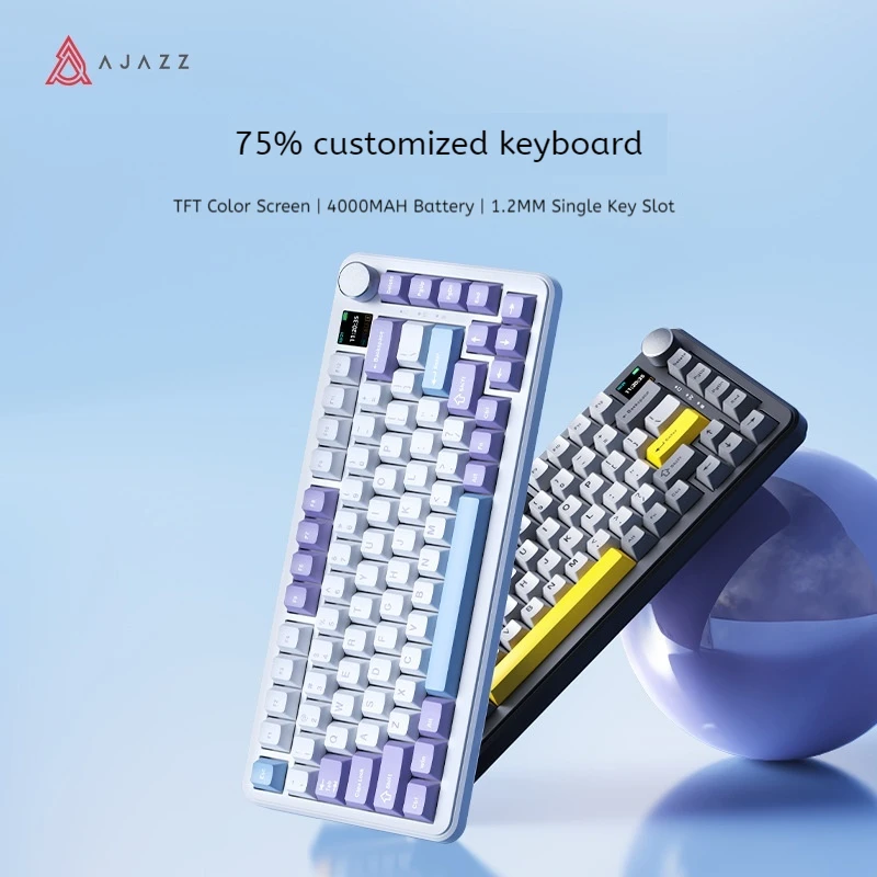 AJAZZ AK820MAX Трехрежимная механическая клавиатура Беспроводная Bluetooth с возможностью