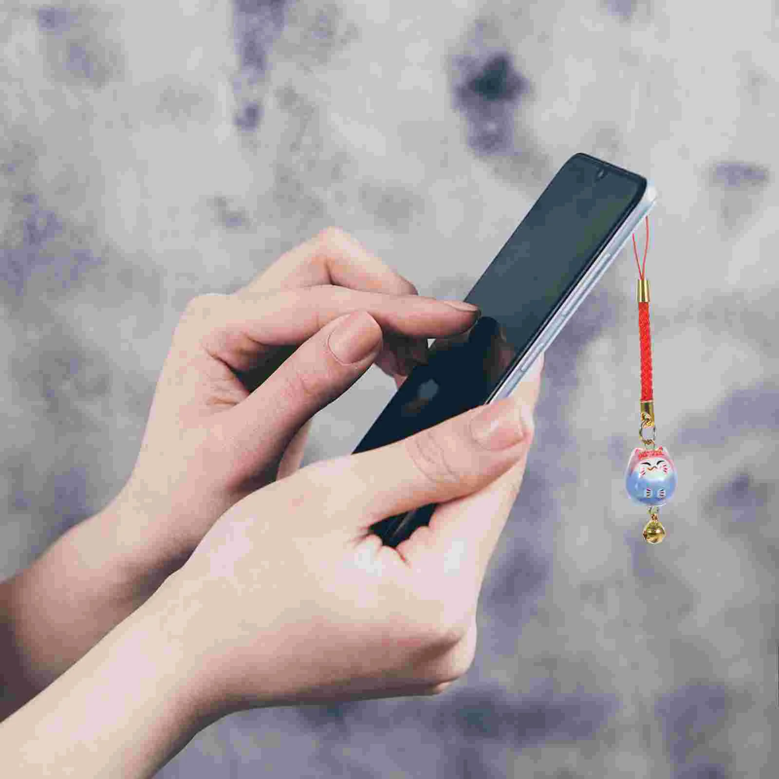 5 шт. украшение с изображением счастливого кота подвесные ключи милая цепочка для