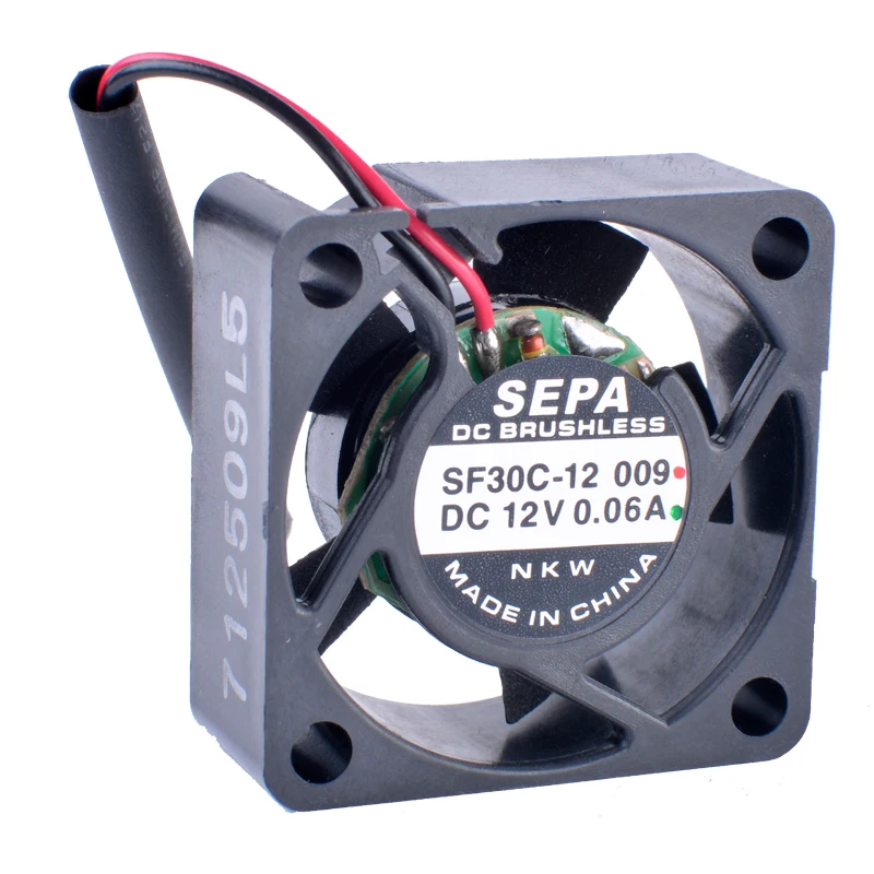 Бесплатная доставка, Φ 30 мм вентилятор 12 В 0,06a 30x30x12 мм 3012 мини-вентилятор для маршрутизатора, бесшумный охлаждающий вентилятор