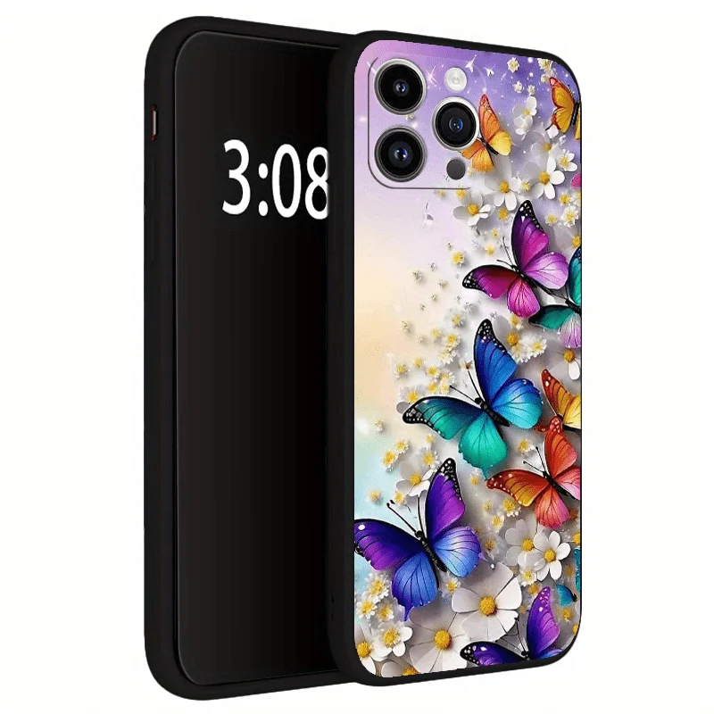 Чехол для телефона Butterfly из ТПУ, подходит для iPhone 17 16 15 14 13 12 11 ProMaxPlus, противоударный и устойчивый к падениям. (art.: 3920dcbe0f44c) - 3920dcbe0f44c