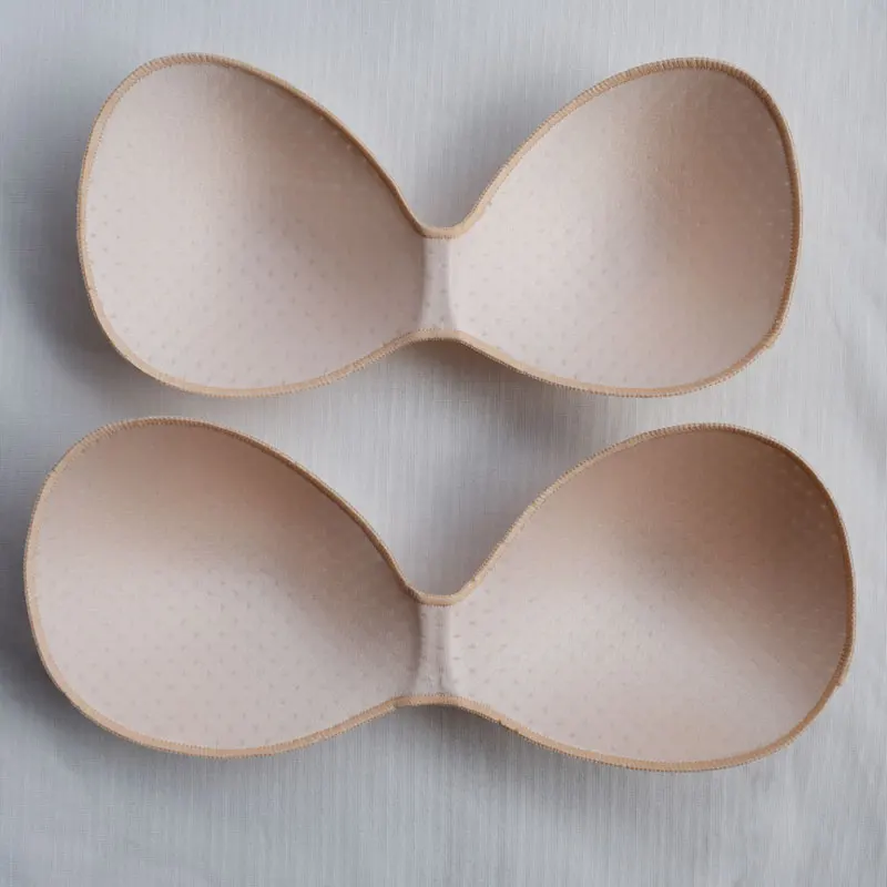 Thin Breathable One-piece Chest Pad Sewn Edges Bra Inserts for Bras Inserts Bra Cups Replacement Bra Pads Women's Sports Cups
