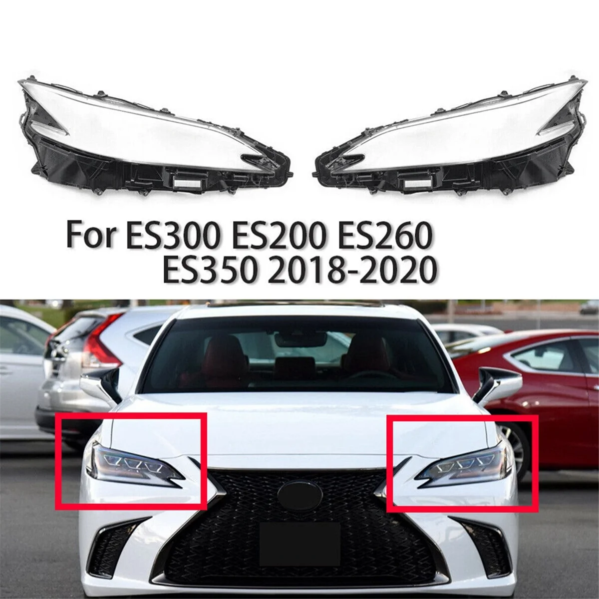 Левая крышка для автомобильной фары оболочка передней лампы объектива абажур Lexus