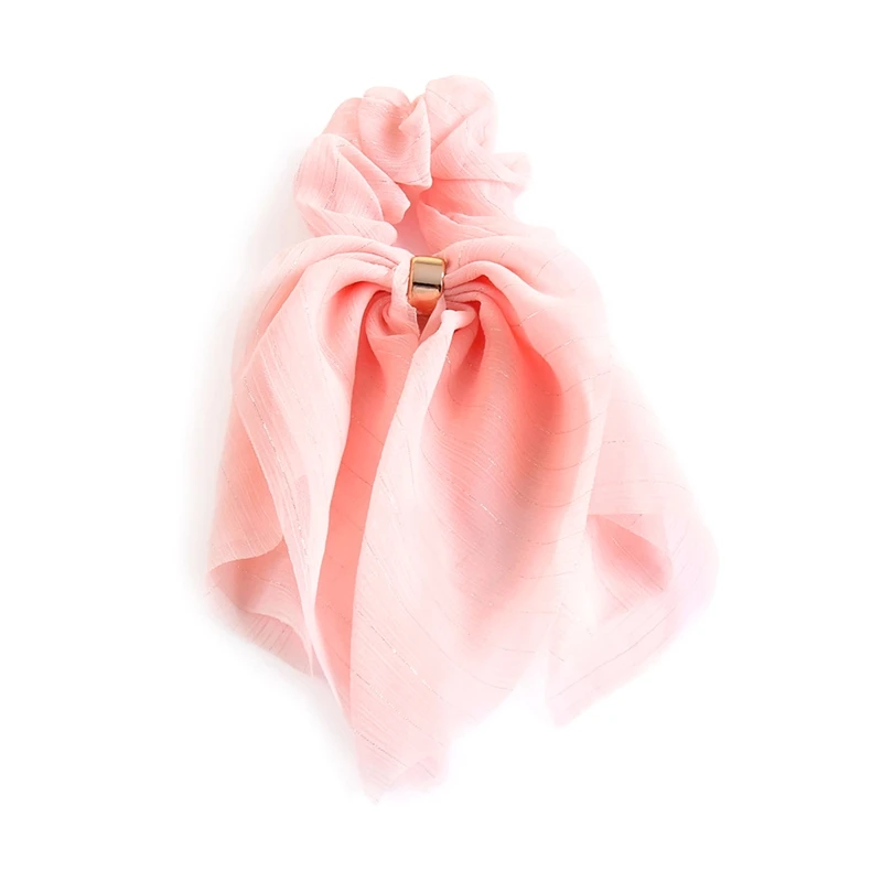 

Solid Color Hair Bands with Double Layer Bowknot Long Hair Rope Ponytail Scarf Hair Scrunchies Hair Ropes for Girls Hair