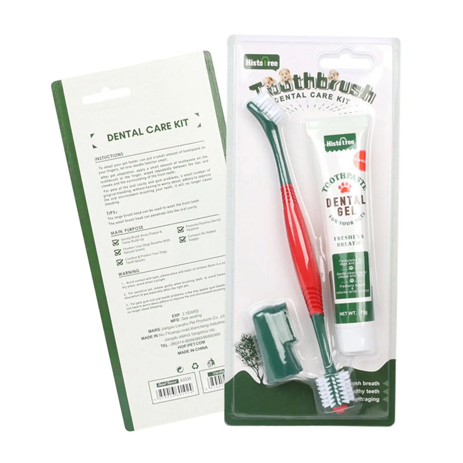 

Pet Tartar Control Kit Contains Toothpaste Toothbrush And Finger Brush For Dogs Dog Teeth Cleaning Kit, Pet Dental Care H4E1