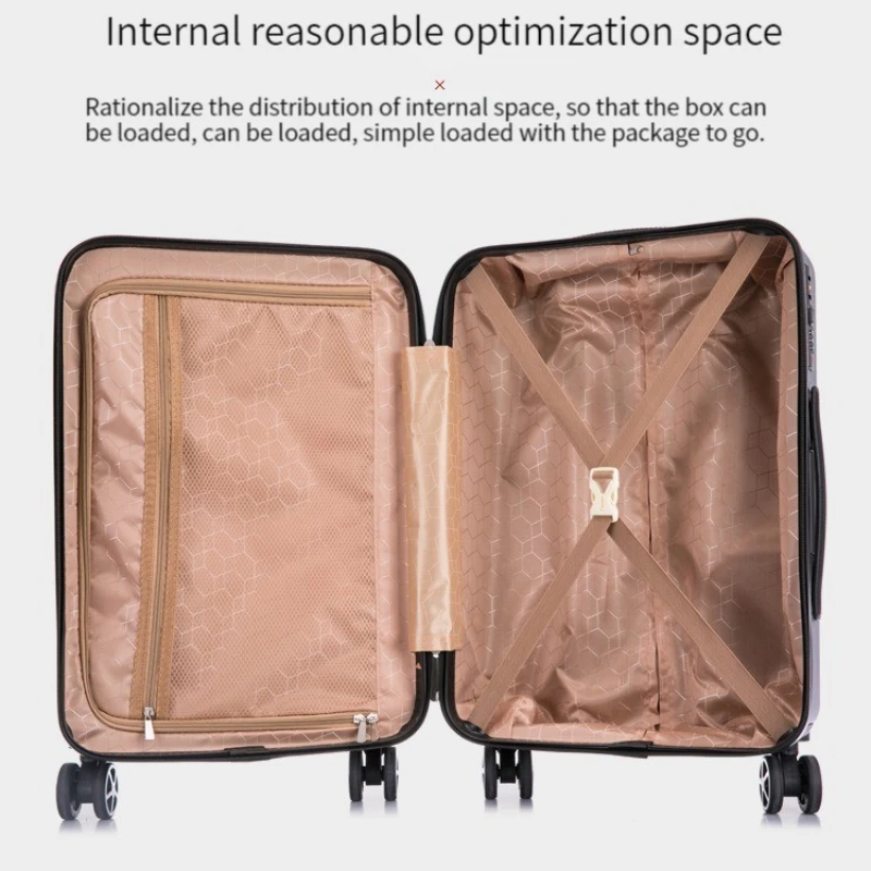 MiFuny Rolling Luggage Carry on Luggage with Wheels Double Opening Front Rear Trolley Business Travel Password Boarding Suitcase