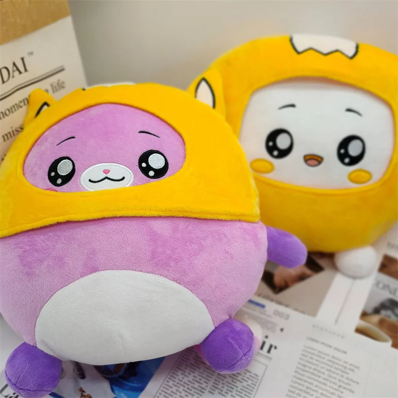 Игрушка плюшевая Lankybox кукла 40 см Акула Фокси Рокки липкая Кенни набивная