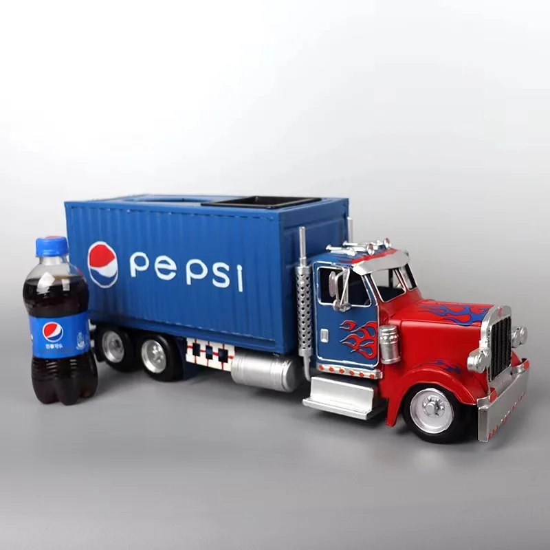 

Simulated Optimus Prime truck model tin handicraft home living room window cabinet desktop creative tissue box decoration