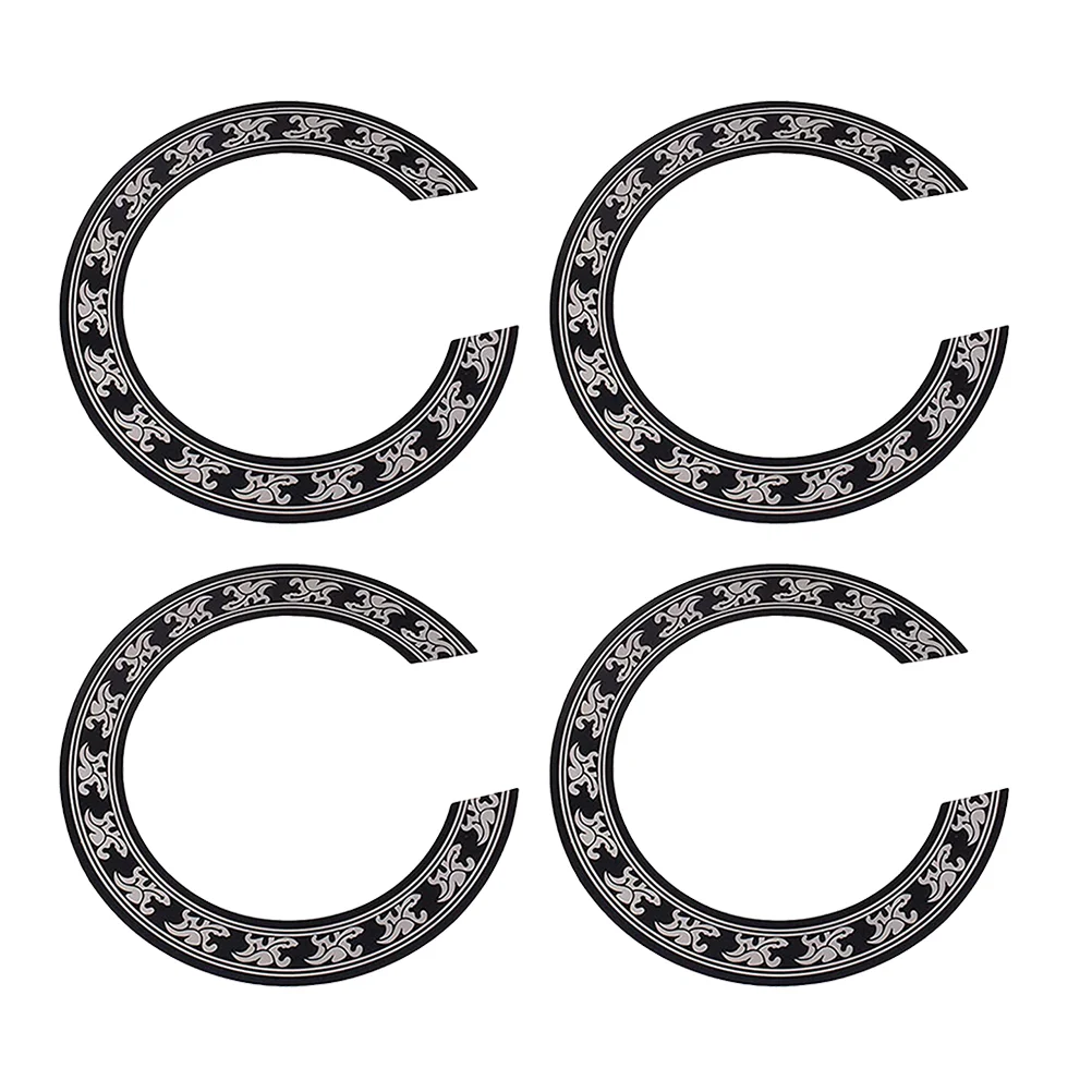 

4 Pcs Classical Guitar Sound Hole Stickers Decals Inlay Decor Accessory Rosette Ring