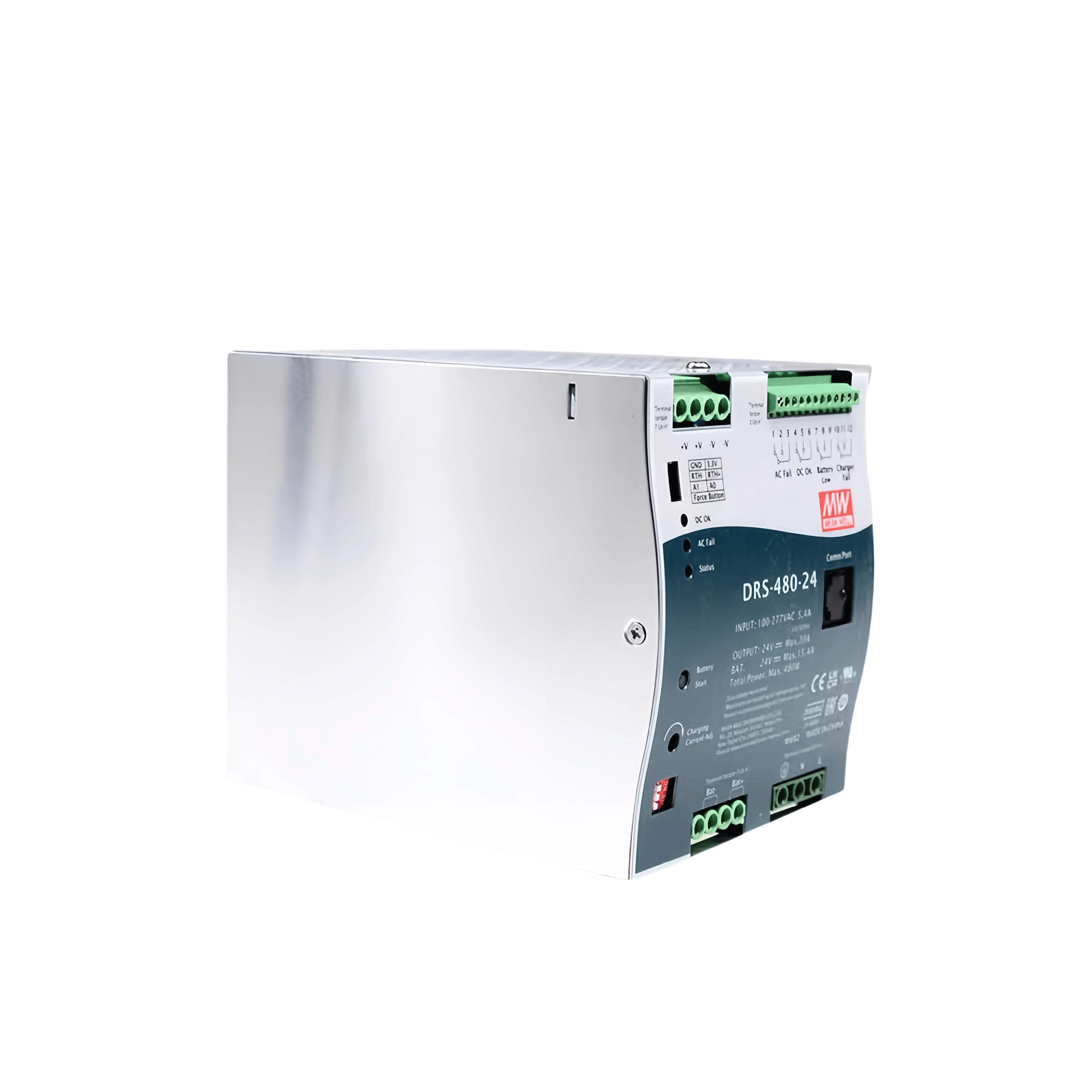 Фото Многофункциональный интеллектуальный блок питания MeanWell DRS-480-24 480W для систем безопасности №2