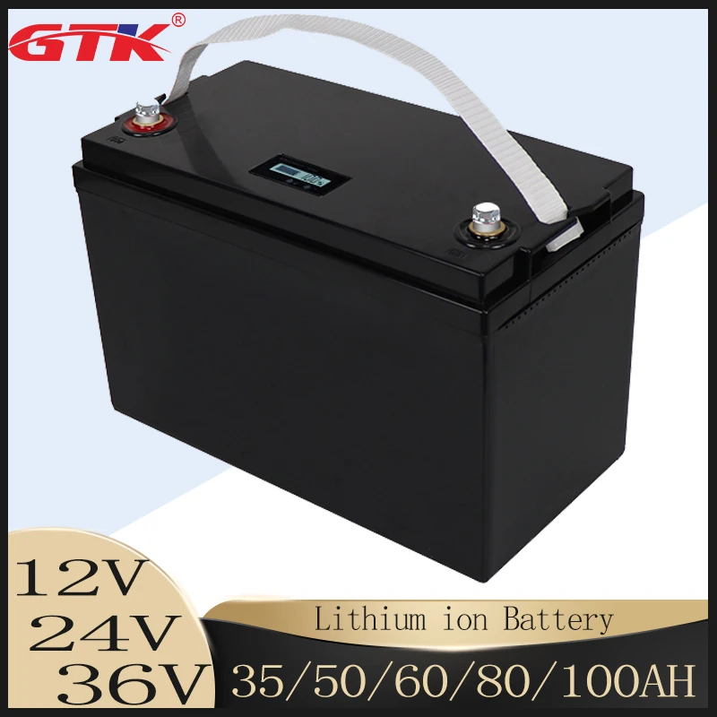 

Литий-ионный аккумулятор GTK, 12 В, 24 В, 36 В, 30 Ач, 50 Ач, 60 ач, 70 Ач, 80 Ач, 100 Ач