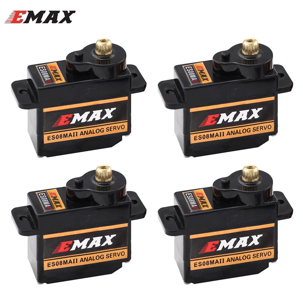 EMAX ES08MA ES08MAII 12g мини металлическая Шестерня Аналоговый сервопривод для Rc Хобби Автомобиль Лодка Вертолет Самолет робот