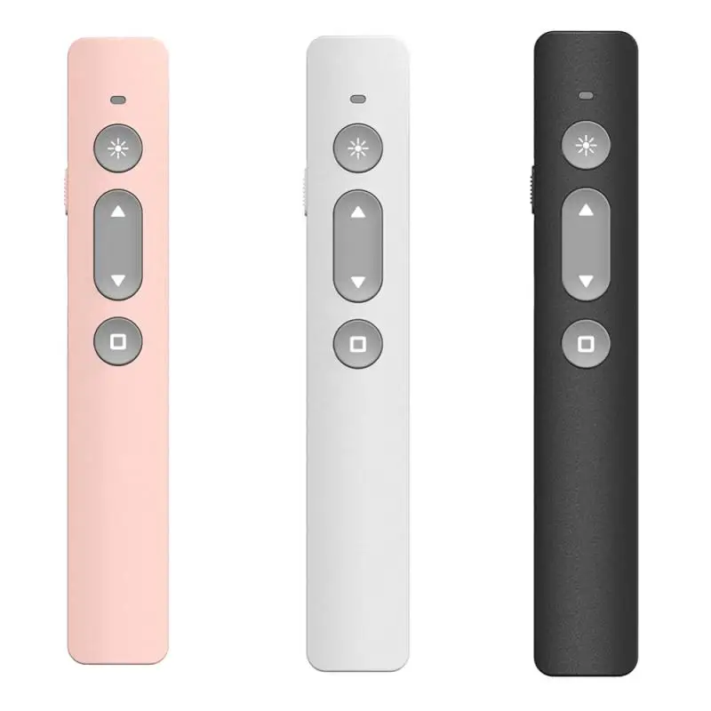 

Wireless Remote Control Bright Red Light Pointer Low Battery Indicator Multimedia Remote Control Usb Rechargeable 200mah