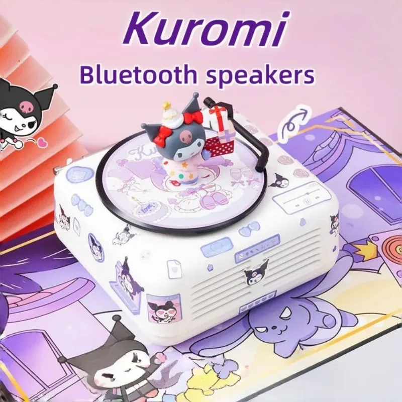 Kawaii Sanrio Hello Kitty Kuromi My Melody Cinnamoroll маленький Bluetooth-динамик практичный проигрыватель