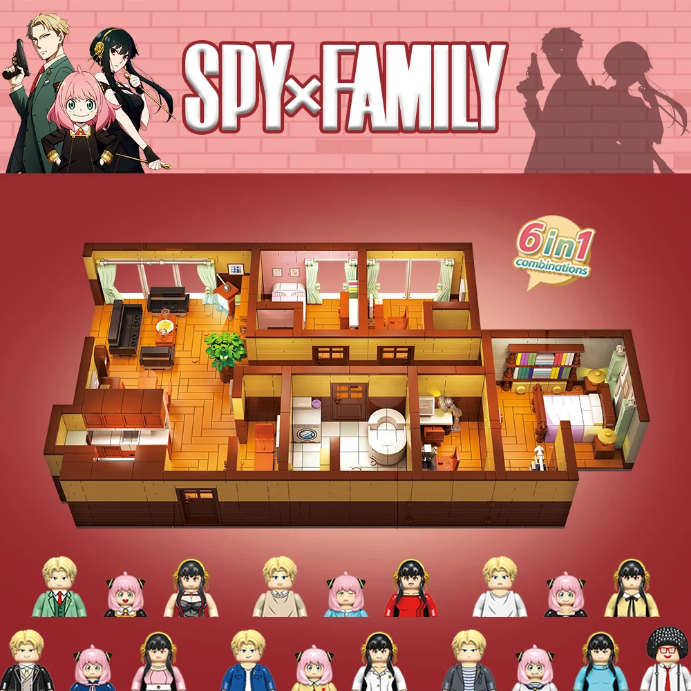 

Популярные Конструкторы из аниме «шпионская семья Икс», игрушки для детей, подарок на Рождество, мини-фигурки героев мультфильмов